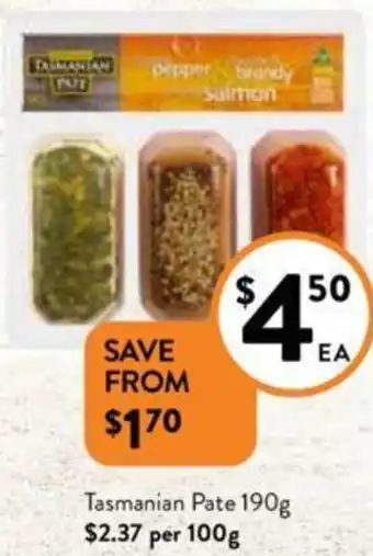 Foodworks Tasmanian Pate 190g offer