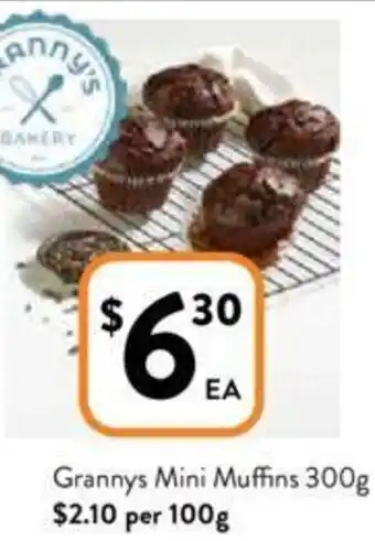 Foodworks Grannys Mini Muffins 300g offer