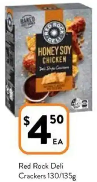 Foodworks Red Rock Deli Crackers 130/135g offer