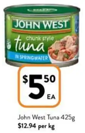 Foodworks John West Tuna 425g offer