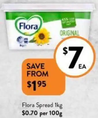Foodworks Flora Spread 1kg offer