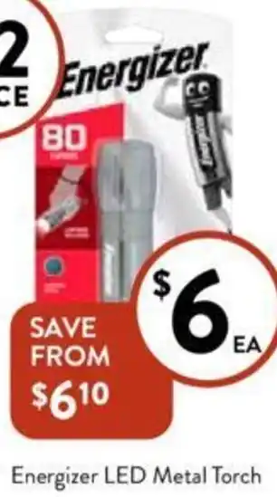 Foodworks Energizer LED Metal Torch offer