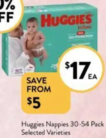 Huggies Nappies 30-54 Pack
