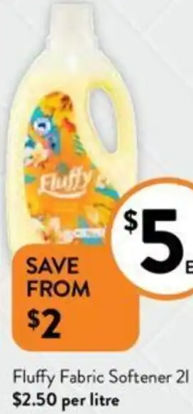 Foodworks Fluffy Fabric Softener 2l offer