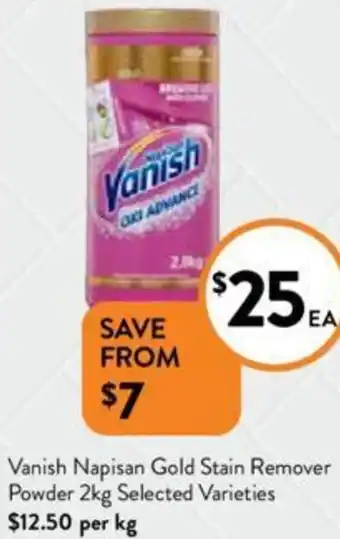 Vanish Napisan Gold Stain Remover Powder 2kg