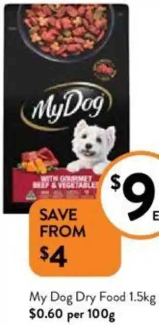 Foodworks My Dog Dry Food 1.5kg offer