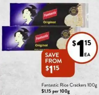 Foodworks Fantastic Rice Crackers 100g offer