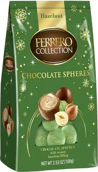 BIG W Ferrero collection chocolate spheres with cream hazelnut filling 100g offer