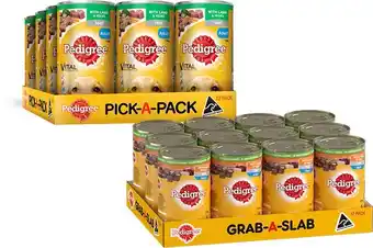 BIG W Pedigree 12-pack dog food can varieties 1.2kg offer