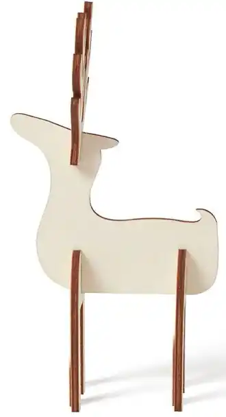 BIG W Wooden reindeer 24cm offer