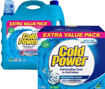 BIG W Cold power laundry liquid or powder 5.4-litre/kg offer