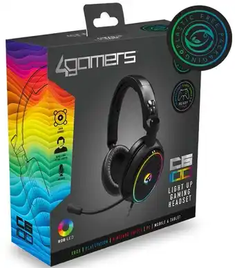BIG W 4gamers c6-100 rgb led light-up gaming headset offer