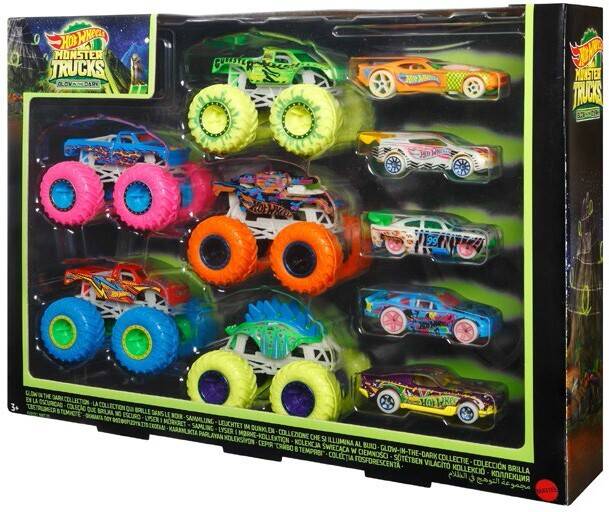 Hot wheels monster trucks glow in the dark pack offer at BIG W