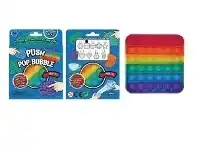 Mr Toys Silicone Push Pop Game - Square - 12.6cm (Rainbow) offer