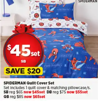 SPIDERMAN Quilt Cover Set