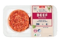 Coles Coles Beef, Thyme & Parsley Burgers 500g offer