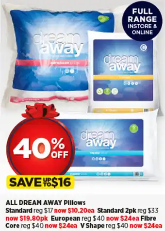 Spotlight ALL DREAM AWAY Pillows offer