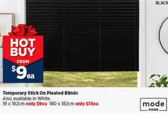Spotlight Temporary Stick On Pleated Blinds offer