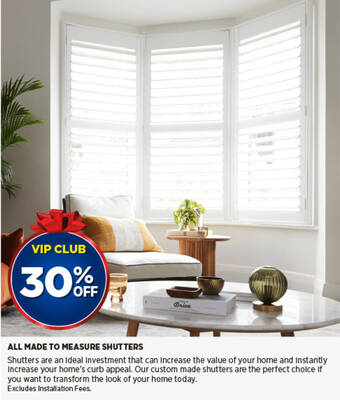 Spotlight ALL MADE TO MEASURE SHUTTERS offer