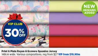 Print & Plain Rayon & Ecovero Spandex Jersey