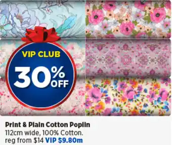 Spotlight Print & Plain Cotton Poplin offer