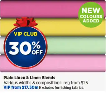 Spotlight Plain Linen & Linen Blends offer