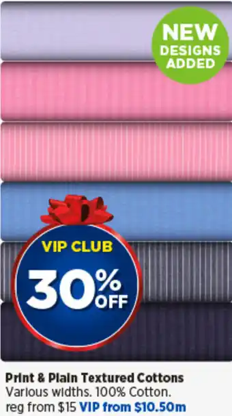Print & Plain Textured Cottons