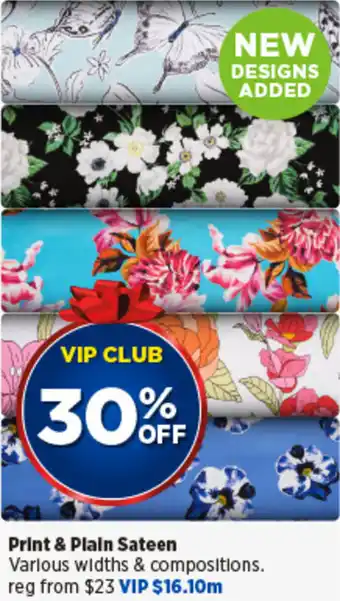 Spotlight Print & Plain Sateen offer