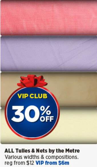 Spotlight ALL Tulles & Nets by the Metre offer