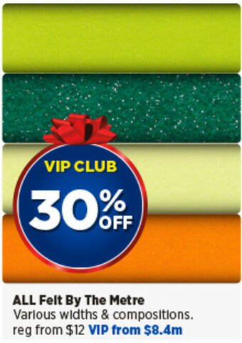 Spotlight ALL Felt By The Metre offer