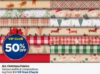 Spotlight ALL Christmas Fabrics offer