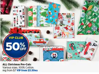 Spotlight ALL Christmas Pre-Cuts offer