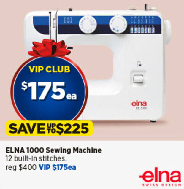ELNA 1000 Sewing Machine offer at Spotlight