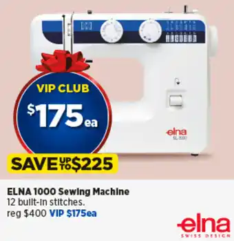 Spotlight ELNA 1000 Sewing Machine offer