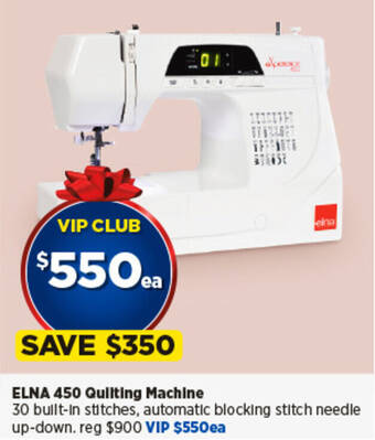 Spotlight ELNA 450 Quilting Machine offer