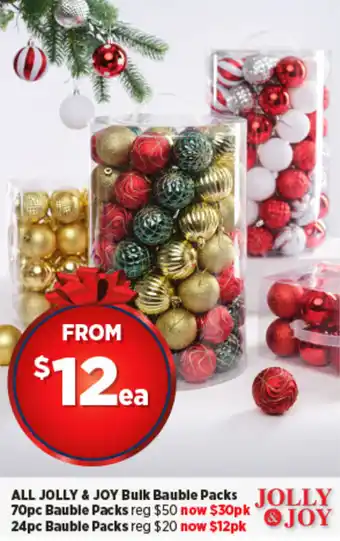 ALL JOLLY & JOY Bulk Bauble Packs