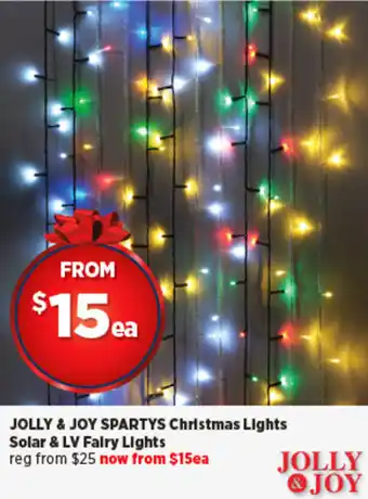 JOLLY & JOY SPARTYS Christmas Lights Solar & LV Fairy Lights