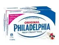 Foodworks Philadelphia Block Cream Cheese Twin Pack 2 Pack x 250g offer
