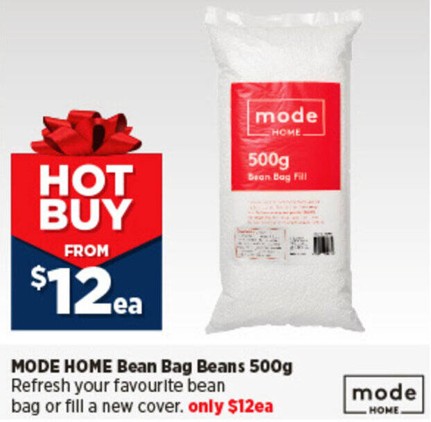MODE HOME Bean Bag Beans 500g offer at Spotlight