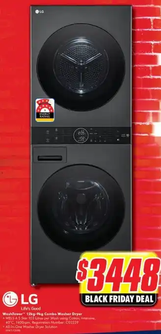 The Good Guys WashTower 12kg-9kg Combo Washer Dryer offer