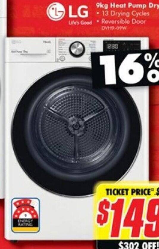 The Good Guys 9kg Heat Pump Dryer offer