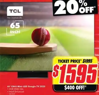 The Good Guys 65" C845 Mini-LED Google TV 2023 offer
