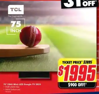 The Good Guys 75" C845 Mini-LED Google TV 2023 offer