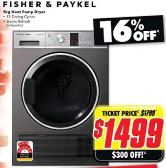 The Good Guys 9kg Heat Pump Dryer offer