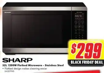The Good Guys 32L 1200W Flatbed Microwave - Stainless Steel offer