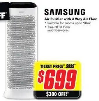 Air Purifier with 3 Way Air Flow