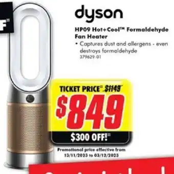 The Good Guys HP09 Hot+Cool Formaldehyde Fan Heater offer