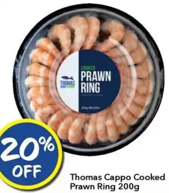 Ritchies Thomas Cappo Cooked Prawn Ring 200g offer