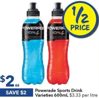 Ritchies Powerade Sports Drink 600mL offer