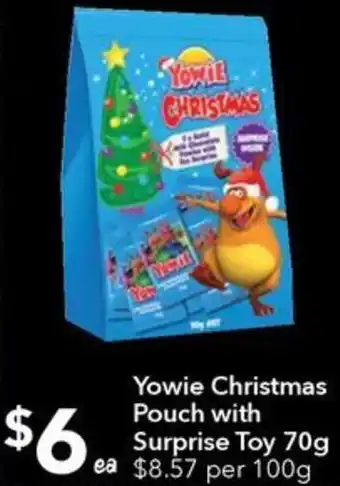Ritchies Yowie Christmas Pouch with Surprise Toy 70g offer